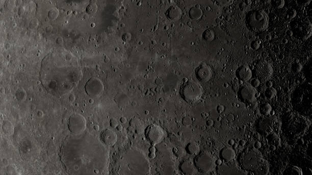 istock Moon surface rotation with a lot of crater 1360781650