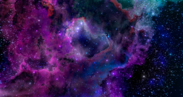 istock 3d rendering. Space wallpaper and background. Universe with stars, constellations, galaxies, nebulae and gas and dust clouds 1360788120