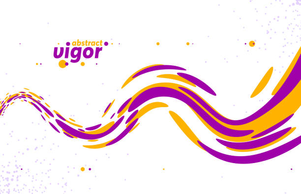 ilustraciones, imágenes clip art, dibujos animados e iconos de stock de fluid 3d dimensional vector shape, dynamic design element background, energy flowing in perspective, science or technology theme. - actividad móvil general