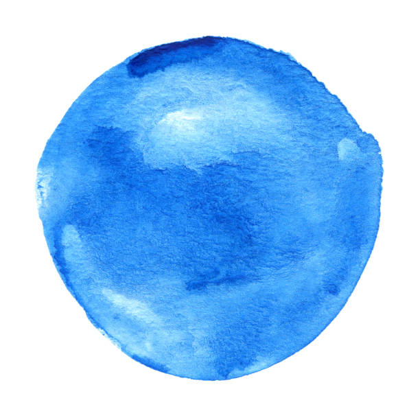 istock Blue watercolor background, artistic element for banner, template, print and logo 1360822225