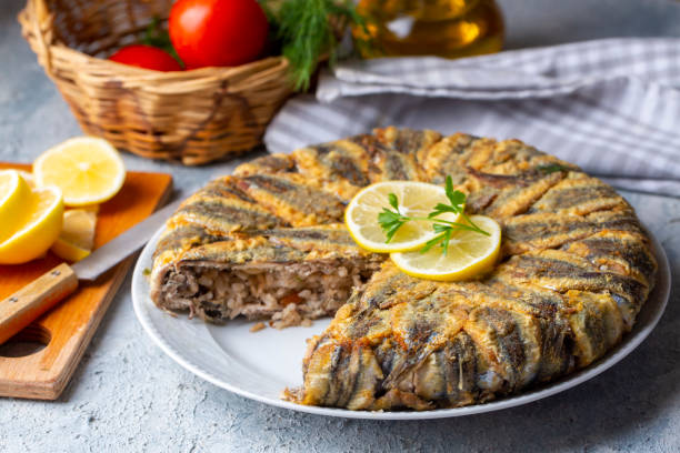 istock Anchovy pilaf(hamsi pilav), Turkish cuisine, Black Sea specialty (Turkish name; hamsili pilav) 1360832061
