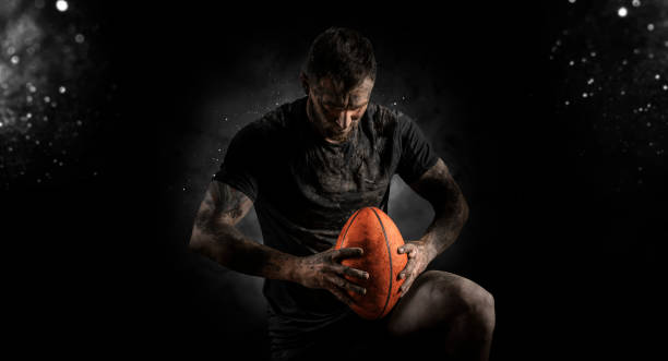 istock Rugby player in action. Sports banner 1360843449