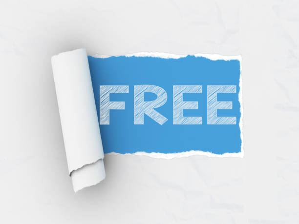 Free Text on Torn Paper stock photo