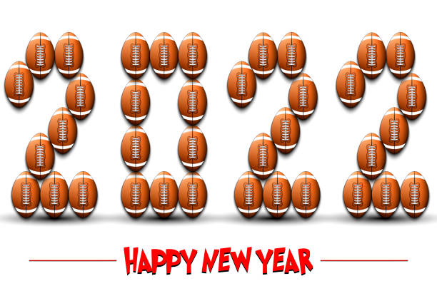 istock Happy New Year 2022 and football ball 1360861929