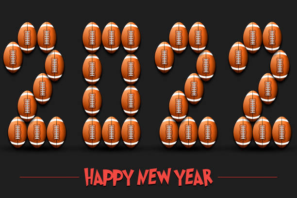 istock Happy New Year 2022 and football ball 1360861932