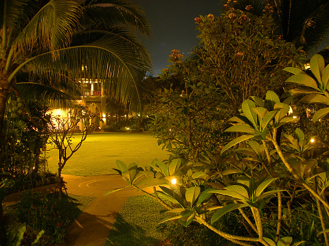 11/24/2009 Thailand Phuket\nNight view of luxury hotel