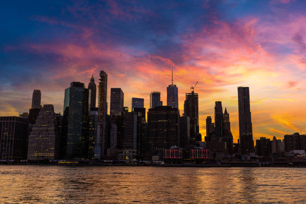 istock Manhattan at night in New York 1360897509