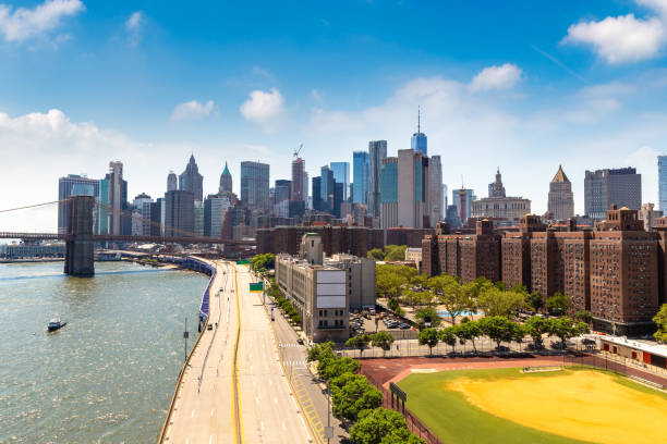 istock Brooklyn Bridge and Manhattan in a sunny day 1360898172