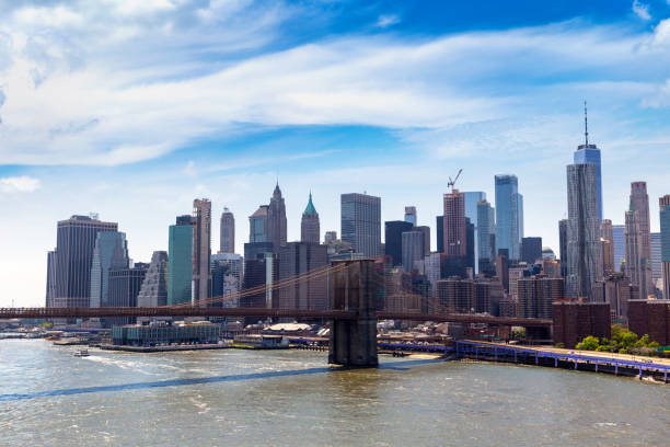 istock Brooklyn Bridge and Manhattan in a sunny day 1360898179