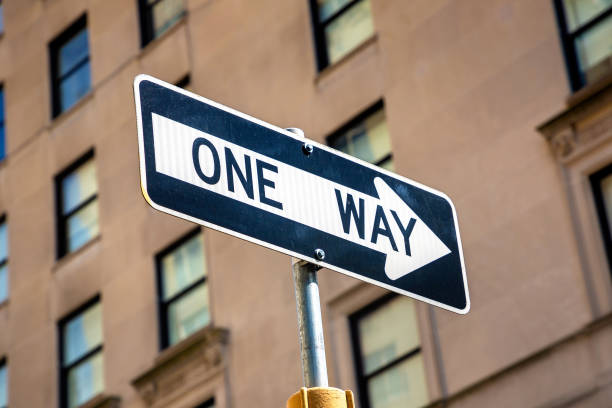istock One way sign in New York 1360898862