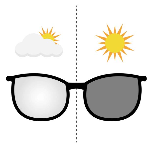 ilustrações de stock, clip art, desenhos animados e ícones de photochromic lens - lens contact lens glasses transparent