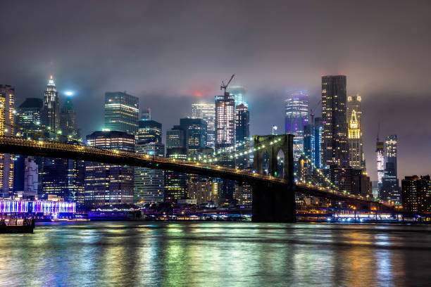 istock Brooklyn Bridge and Manhattan at night 1360898899