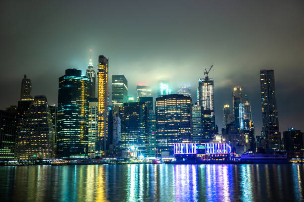 istock Manhattan at night in New York 1360898921