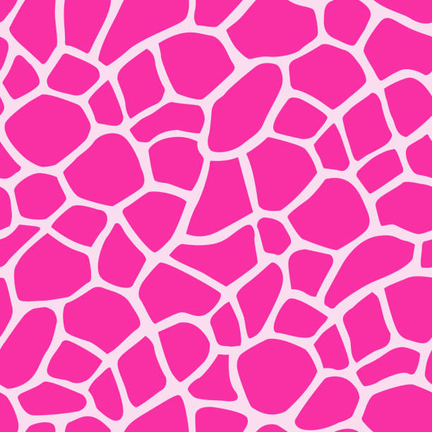 ilustrações de stock, clip art, desenhos animados e ícones de pink giraffe pattern, animal print. - giraffe print