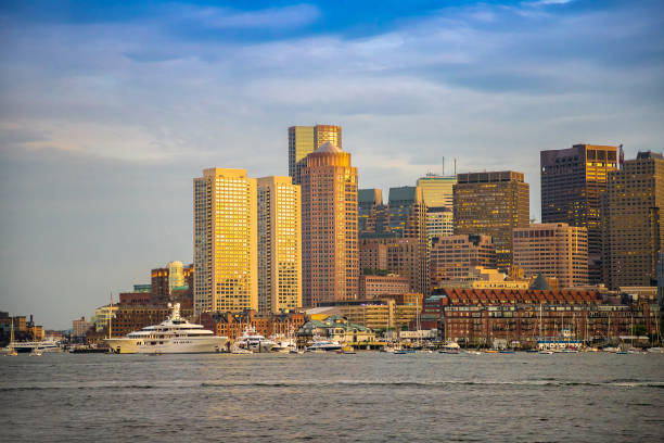 istock Boston cityscape at sunset 1360905806
