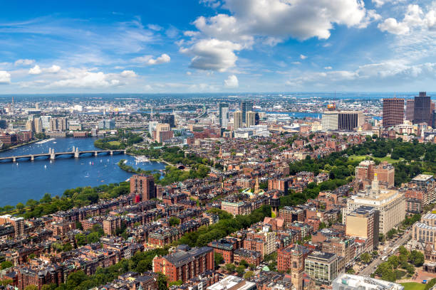 istock Panoramic aerial view of Boston, USA 1360905959
