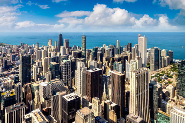 istock Aerial view of Chicago 1360908370