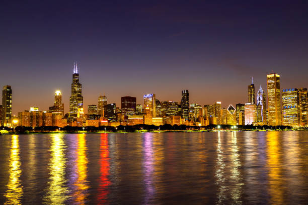 istock Chicago at night, Illinois 1360908495