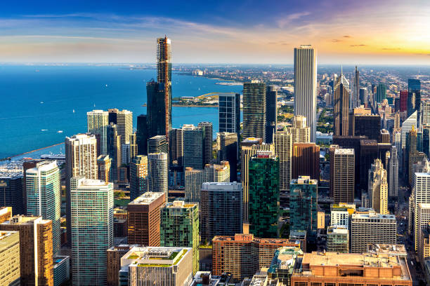 istock Aerial view of Chicago 1360909065