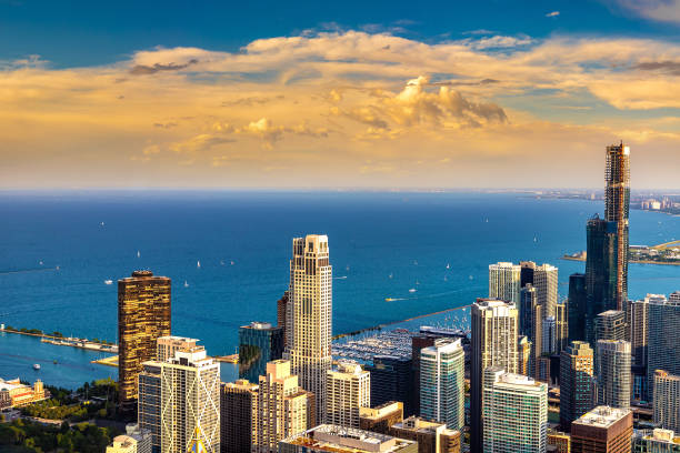 istock Aerial view of Chicago 1360909076