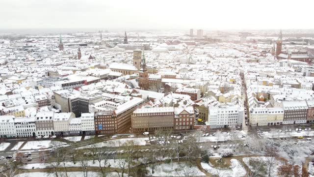 Copenhagen covered with snow