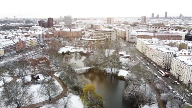 Copenhagen covered with snow