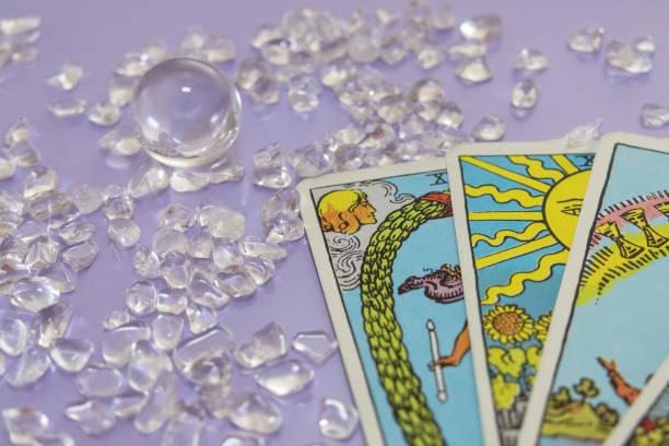 istock Tarot card and crystal stones 1360923432
