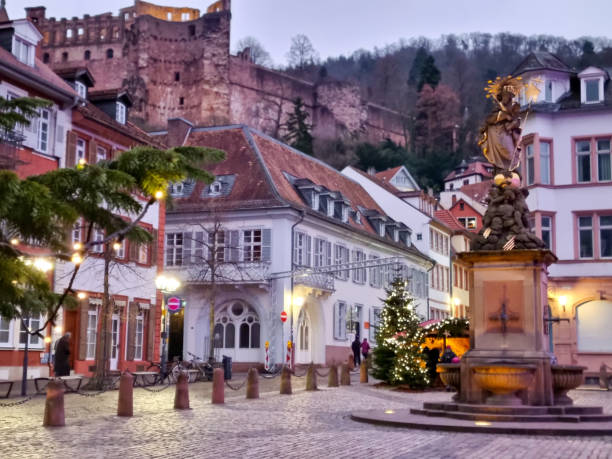 Heildelberg old city center in Christmas time