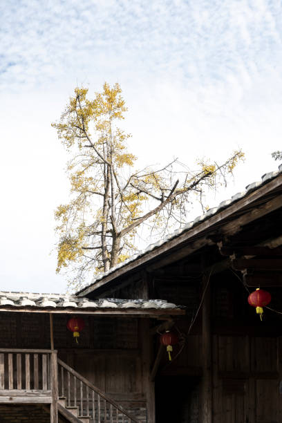 istock An old house with a wooden frame 1360934077