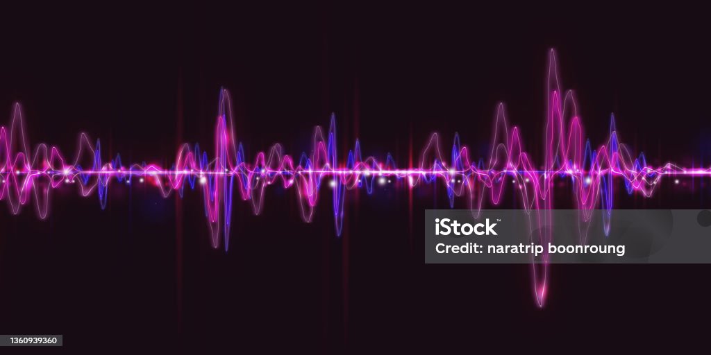Heart Wave Line Heart Wave Line Equalizer Pulse Abstract Background 3d Illustration ...