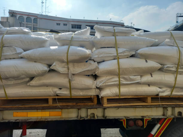 istock Ten wheel truck and fertilizer. 1360941155