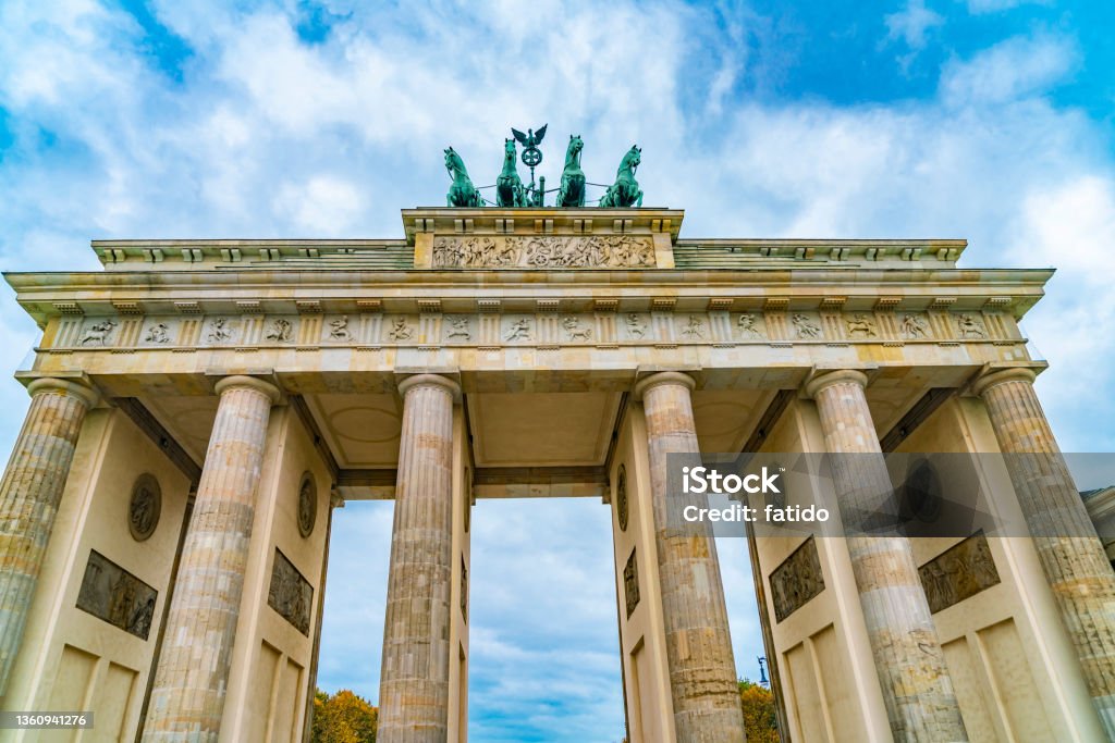 Brandenburg Gate, in Berlin, Germany Berlin Wall Stock Photo