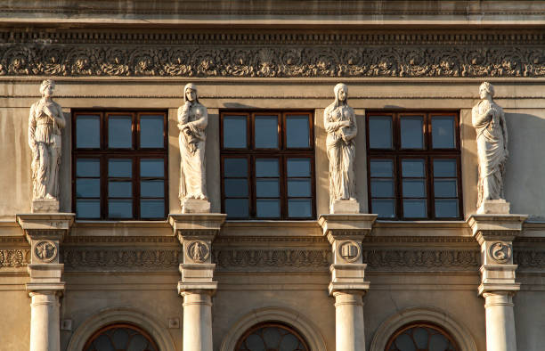 istock The facade of the Bucharest University 1360943697