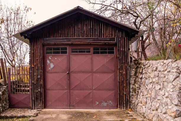 istock Retro shed in countryside 1360946162