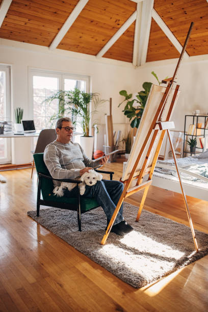 istock A man who paints, an artist 1360947244