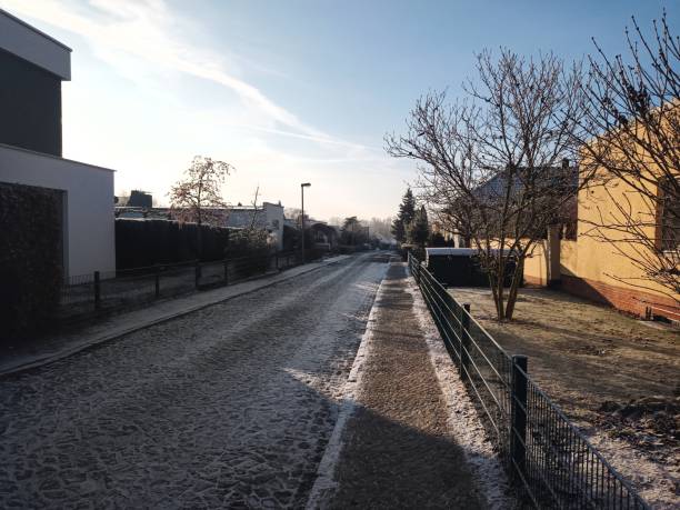 istock Small street in a suburb of Magdeburg in Germany 1361010607