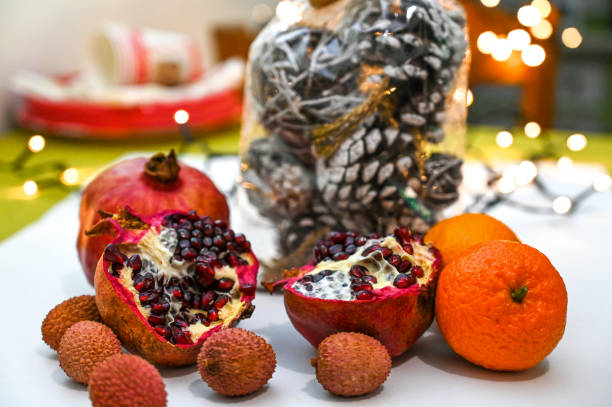 istock Fruit and Christmas colors 1361022966