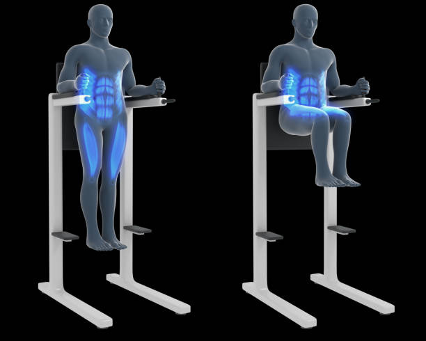 istock 3D Illustration Of Hanging Leg Raises Workout 1361035407