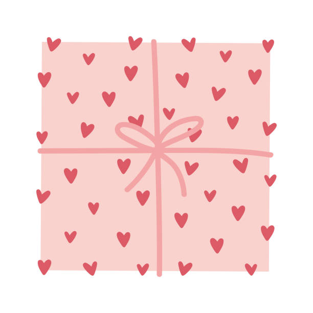 illustrations, cliparts, dessins animés et icônes de coffret cadeau avec cœurs, ruban et vue sur le dessus de l’arc. joyeuse saint-valentin. je t'aime. - candy heart candy i love you heart shape