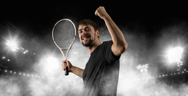 istock Tennis player celebrating winner 1361077183