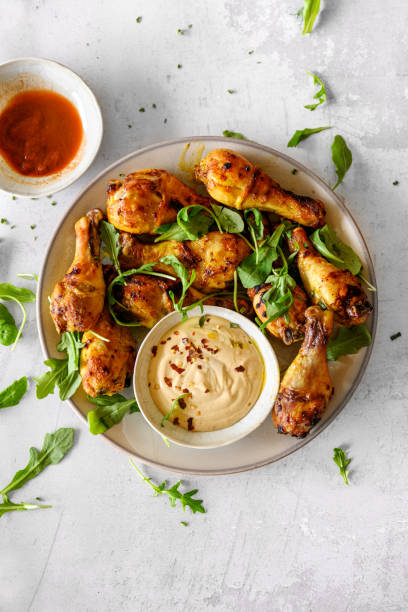 Harissa drumsticks Diverse Keto Dishes, Quebec, Canada CHICKEN LEG stock pictures, royalty-free photos & images