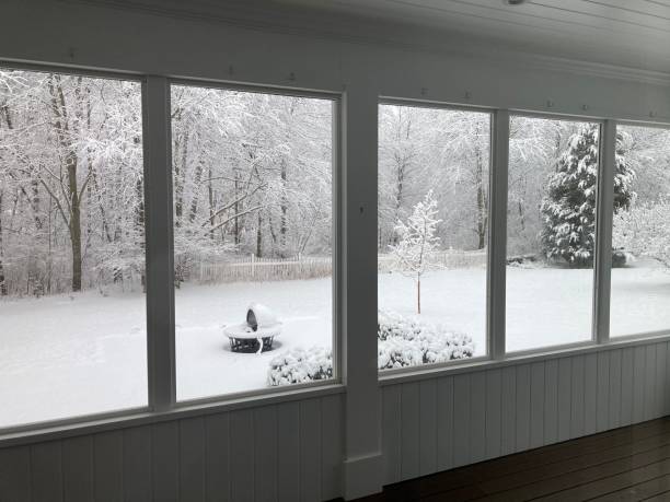 istock Snowy Scenes out the window 1361086105