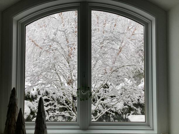 istock Snowy Scenes out the window 1361086107