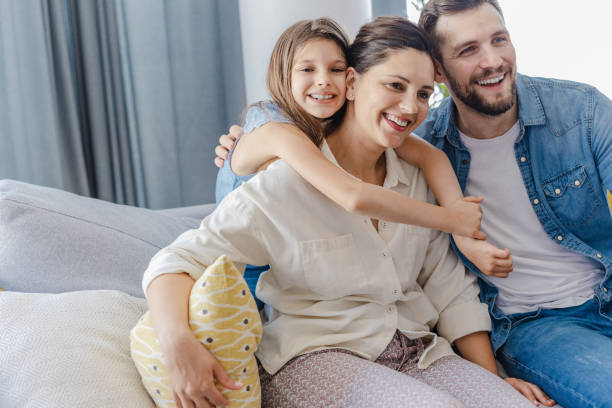 istock Happy family at home 1361086645