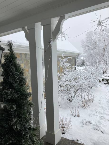 istock Snowy Scenes out the window 1361086647