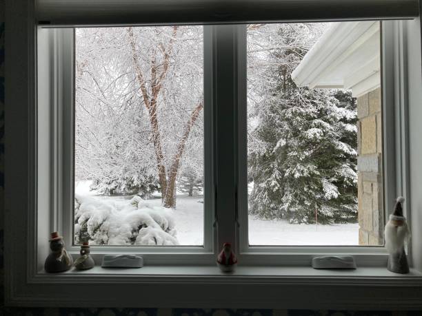 istock Snowy Scenes out the window 1361086654