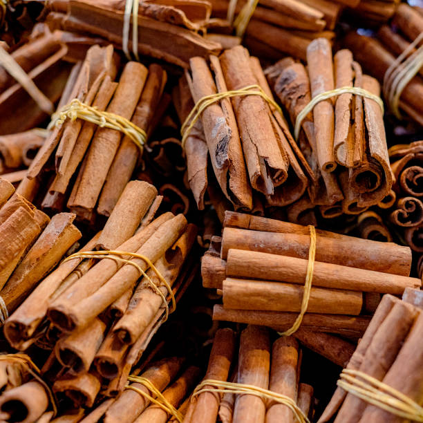 istock A bunch of cinnamon sticks. Close up photo. Selective focus. 1361086665