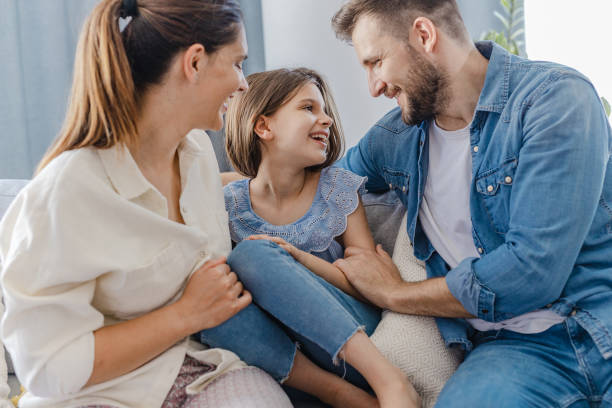 istock Happy family at home 1361086699