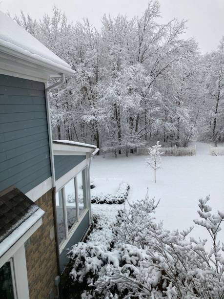 istock Snowy Scenes out the window 1361086741