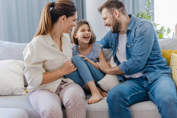 istock Happy family at home 1361086802